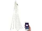 Lunartec Weihnachtsbaum Überwurf: WLAN-Tannenbaum-Überwurf-Lichterkette mit App, 8 Girlanden, 320 LEDs (Weihnachtsbaum Lichterkette)
