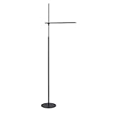 Lucande LED Stehlampe 'Pinami' dimmbar (Modern) in Schwarz aus Metall u.a. für Arbeitszimmer & Büro (1 flammig, inkl. Leuchtmittel) - LED-Stehleuchte, Floor Lamp, Standleuchte, Wohnzimmerlamp