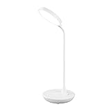 YUDIZWS Schreibtischlampe Led USB Ladefunktion Kinder Wiederaufladbar Leselampe Buch Dimmbar Touch-Schalter Study Lamp Bettlampe Schreibtischleuchte (Color : White)
