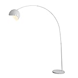 Stehlampe modernes Edelstahl-Stehleuchte Mit Aluminium-Lampenschirm Einstellbarer Lichtbogen-Stehleuchte Moderne Stehlampen Für Schlafzimmer Schlafzimmer Stehlampe (Color : White)