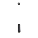 INNOVATE LED Pendelleuchte – moderne Deckenlampe höhenverstellbar – elegante Hängeleuchte aus Aluminium mit GU10 Fassung - Zylinder Pendellampe excl. Leuchtmittel (130mm, Schwarz)