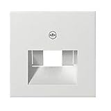 GIRA System 55 Standard E2, Reinweiß glänzend, Steckdose Schalter Rahmen Wippe (027003 Abdeckung UAE/IAE, 1 Stück)