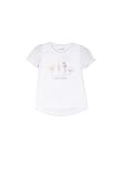COCCODRILLO Kind T-Shirt Kurzarm für Mädchen in weiß aus der Flower Kollektion aus feine Baumwolle, Feinstrick, Kleidung für Kinder in der Größe 092-122 mit lockere Passform, ideal für j