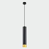 MXXDB Restaurant Deckenstrahler Kreative Kronleuchter Leuchten Lange Röhre Pendelleuchte 7W Schwarz LED Hängelampe Aluminium Zylinder Droplight Bar Theke Energiesp