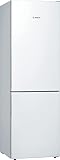 Bosch KGE36AWCA Serie 6 Kühl-Gefrier-Kombination, 186 x 60 cm, 214 L Kühlen + 88 L Gefrieren, VitaFresh längere Frische, LowFrost seltener abtauen, LED-Beleuchtung gleichmäßige Ausleuchtung, Weiß