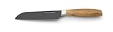ECHTWERK Santokumesser aus hochwertigem Stahl, Küchenmesser mit Griff aus Rosenholz, Black-Edition, Klingenlänge: 15