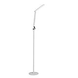 Arcchio LED Stehlampe 'Liano' (inkl. Touchdimmer) dimmbar (Modern) in Weiß aus Metall u.a. für Arbeitszimmer & Büro (1 flammig, inkl. Leuchtmittel) - LED-Stehleuchte, Floor Lamp, S