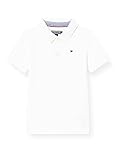 Tommy Hilfiger Jungen Boys Tommy Polo S/S Poloshirt, Weiß (Bright White 123), 140 (Herstellergröße: 10)