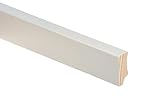 acerto 41061 Kiefer massiv Sockelleisten deckend weiß - Randleiste für Boden - Scheuerleisten 16mm breit, 40mm hoch, 15 lfm - Wandabschlussleiste - Sockelleiste aus Holz (16x40mm)