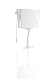 WC Spülkasten hochhängend Spülung 6-9 liter Toilettenspülkasten Weiß 1/2'