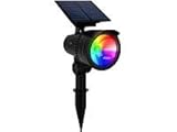 Lunartec LED Solarspots: 3er-Set RGB-CCT-LED-Spot mit Bluetooth, 50 lm, 1 W, IP44 inkl. Gateway (LED Solar Spots Garten)
