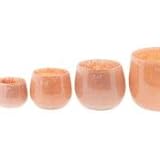 Dutz Pot apricot | H 7 D 10 cm | Glas mundgeblasen | Vase | Übertop