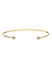 PAUL VALENTINE ® Diamond Cuff in verschiedenen Farben im angesagten Look - Bracelet für Damen aus hochwertigen Edelstahl mit Swarovski-Kristallen - Geschenk für Damen (Gold)