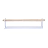 JUSTJUNFEN Wandmontierte Einzelhandtuchstange Küchentuch Handtuchhalter Selbstklebende Lagerregner Raumeinsparung Tuch Trockengestell Regale (Color : White, Rack Length : 26mm)