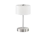 FHL easy! kleine LED Tischleuchte VINZ mit Glasschirm Weiß Ø 15cm & T