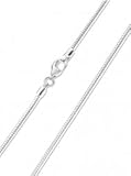 Schlangenkette in 925 Sterling Silber - Breite 1,2 mm - für Frauen & Herren – Silberkette ohne Anhänger –Damenkette, Männerhalskette (50)