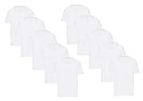 VM - 10er-Pack Kurzarm-T-Shirts für Kinder von 3 bis 14 Jahren, 10 Weiß, 5 J