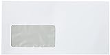 Blake Purely Everyday DL - 110 x 220 mm 90 g / m² Umschläge Klebeband linkes Fenster (22774) - Schachtel mit 500 Stück,Weiß