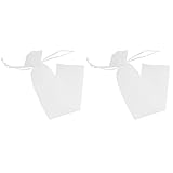 Andifany 100 Pcs Weiss Kordelzug Organza Falten Hand Ventilator Beutel Party Hochzeit Favor Geschenk T