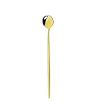 Küchenutensilien Geschirrspiegel Goldbesteck Set Edelstahl Luxus-Besteck Besteck Besteck Dessert Gabel Löffel Messer Küche Abendessen Set besteck set (Color : 1Pc Ice Cream Spoon)