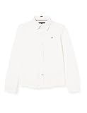 Tommy Hilfiger Jungen PIQUE SHIRT L/S Hemd mit Button-Down-Kragen, weiß, 8 J