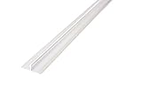 Dalsys T-Profil, Übergangsschiene Übergangsprofil Laminat - Aluminium eloxiert 100cm x 13mm, 1 Stück Silb