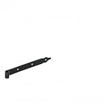 Gedotec schweres Türscharnier - Aufschraubband - Fensterschanier | 1 Stück - Ladenbänder aus Stahl | 300 mm - Durchmesser 13 mm | Türband schwarz | Scharniere Tür | Einbohrband Metall zum Schraub