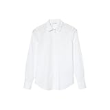 Lacoste Damen CF5910 Bluse Langarm, Frauen Hemd,einfarbig,Regular Fit,Weiß,46