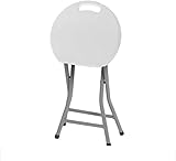 FCHMY Fußhocker Sofa Hocker Faltbarer Rundstuhl Indoor Outdoor Wohnzimmer Küche Restaurant Langlebig rutschfest,7 Farben,2 Größen (Color:White,Size:33x45cm)