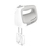 Tefal Handmixer Prep'Mix HT450B | 450 W | 5 Geschwindigkeiten | 2 Schneebesen und 2 Knethaken aus Edelstahl | Ergonomisches Design | Spülmaschinenfestes Zubehö