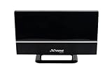 STRONG SRT ANT30 Zimmerantenne [DVB-T2, DVB-T, horizontaler und vertikaler Empfang durch universellen Antennenständer, externer 20 dB Verstärker mit LTE Filter 4G, HDTV, Full HD, HD] schw