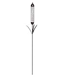 Dehner Natura Futtersäule für Wildvögel, mit Erdspieß, ca. 139 x 6.5 cm, Metall, schw