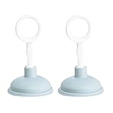 Angoily 2 Stücke Toilette Rohr Sauberer Toilette Saugkolbengummi Toilette Kolben Schwere Tasse Kompunkt Toilette Reinigungswerkzeug (Hellblau)