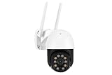 Überwachungskamera Aussen WLAN, Dome IP Kamera Outdoor 1080P, Intelligente Menschliche Erkennung, Automatische Verfolgung, 9,8 Fuß Nachtsicht/2-Wege-Audio/SD-Kartenslot.（Schwarz）