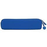 Restokki Federmäppchen, Mini-Silikon-Federmäppchen mit Reißverschluss, tragbar und wasserdicht, Make-up-Tasche für persönliche Gegenstände (20 * 4,9 * 2,5 cm)(Blau)