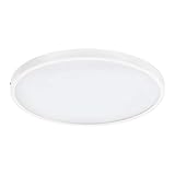 EGLO LED Deckenleuchte Fueva 1, 1 flammige Deckenlampe, Material: Aluminium, Kunststoff, Farbe: Weiß, Ø: 50 cm, warmweiß