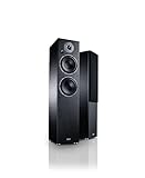 Magnat Monitor Reference 5A, Bluetooth-Stereo-Standlautsprecher mit HDMI, hochwertiger Phono-Vorverstärker, 1 Paar, schw