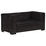 Yagosodee Sofa Wohnzimmer Schlaffunktion Schnittsofas für Wohnzimmer 2-Sitzer-Sofa Schwarz E