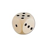 HOFMEISTER® Würfel aus Holz, 3 x 3 cm, für Kinder oder zum Spielen, 100% europäisches Naturprodukt, aus heimischem Buchen-Holz, mit Aug