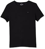 Tommy Hilfiger Jungen Boys Basic Cn Knit S/S T-Shirt, Schwarz (Meteorite 055), 152 (Herstellergröße: 12)