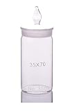 HUGUI MINGS Science Lab Supplies. 3pcs Wägeglas, hohe Form, O.D.35mm, Höhe 70mm, versiegelte Glasflasche, Vorratsflasche (Color : Clear)