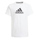 adidas Jungen Bos Tee T Shirt, Weiss Schwarz, 9 Jahre EU