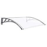 CAIJUN Haustür Vordach Fenster Tür Markise, Vordächer Im Freien Wasserdicht Anti- UV Klare Polycarbonatplatte zum Terrasse Garten Terrasse, Möbelschutz, Anpassbar (Größe : 60cmx80cm)