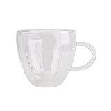 BYCZSYHCJ Espressotasse Doppelschichtglas Transparent Griff Saftschale Home Kaffeetasse Kreative Liebe Herzförmige Tasse Valentinstag Danksagungsgeschenk Cosumy Espressotassen (Color : 180ml)