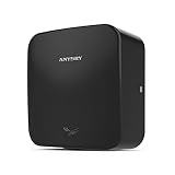 anydry 2800C Robuster Händetrockner elektrisch aus Edelstahl, Automatischer Händetrockner zur Wandmontage,für alle Arten von Toiletten.1650W(Schwarz)