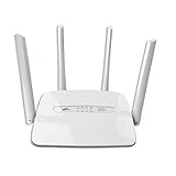 MARSPOWER 4G CPE Router Modem Entsperrt Unbegrenzter Hotspot Mobiler WiFi Tethering Router Drahtloser WiFi Internet Router Mit 4 Stück Antenne - Weiß