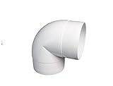 Bogen 90° Lüftungsrohr ABS Rundrohr Ø 100 Abluft-Rohr 100 mm , PVC , AL100-90