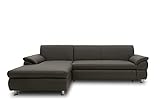 DOMO. collection Bounty Ecksofa, Schlaffunktion L-Form Sofa, Polsterecke, dunkelgrau, 266x172x82