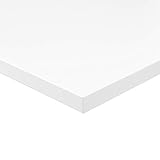boho office® Tischplatte, Schreibtischplatte 180 x 80 x 2.5 cm in Weiß (RAL9010) mit hoher Kratzfestigkeit und 120 kg Belastbark