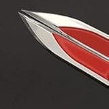 Tongman Electronics 1 Paar 3D Chromed Black Red Emblem Abzeichen Aufkleber Aufkleber Logo Ein seite Metall for Golf Mk4 mk5 mk6. Golf GTI 5 6 7 (Color Name : Chrome red)